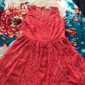 Coral semi formal dress